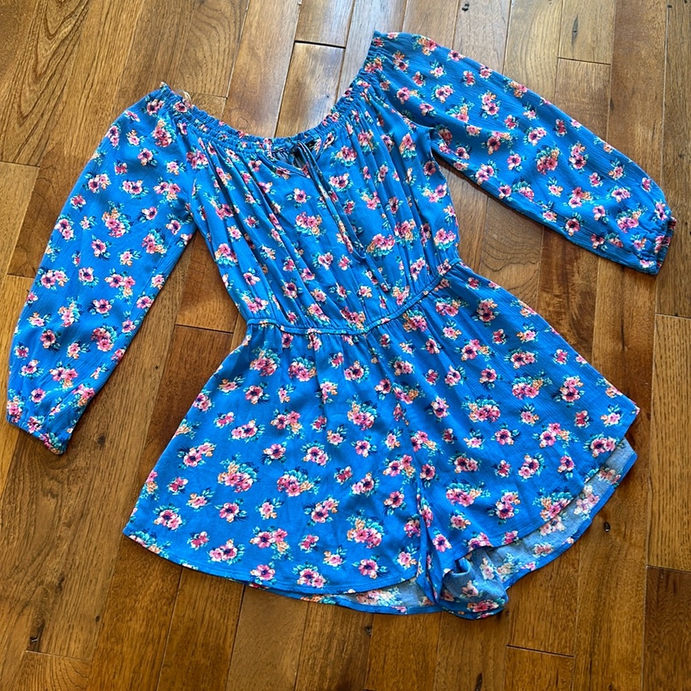 Gorgeous Blue Floral Romper